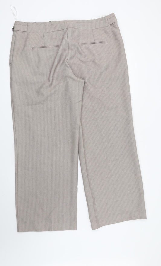 Womens UK Size 16 NEXT Regular Fit Brown Trousers