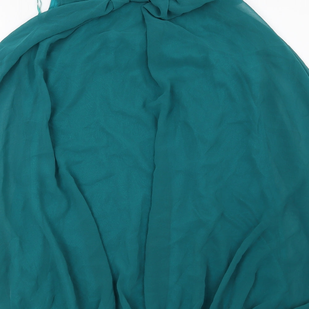 Womens UK Size S Apricot Green Tunic Blouse