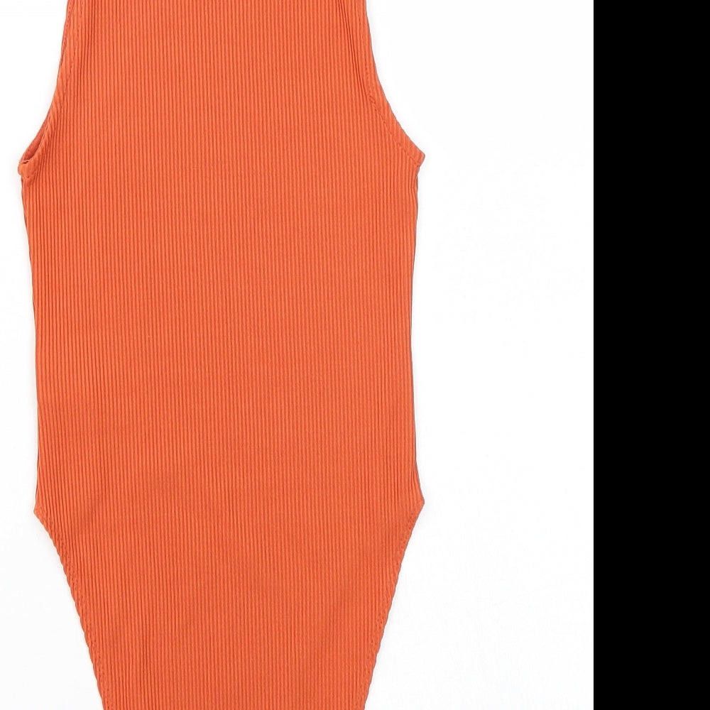 Newlook Womens Orange Bodysuit One-Piece Size 6