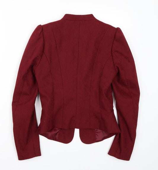 H&M Womens Red Jacket Blazer Size 4