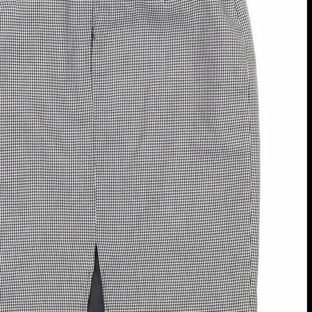 F&F Womens Black Houndstooth Straight & Pencil Skirt Size 28 in