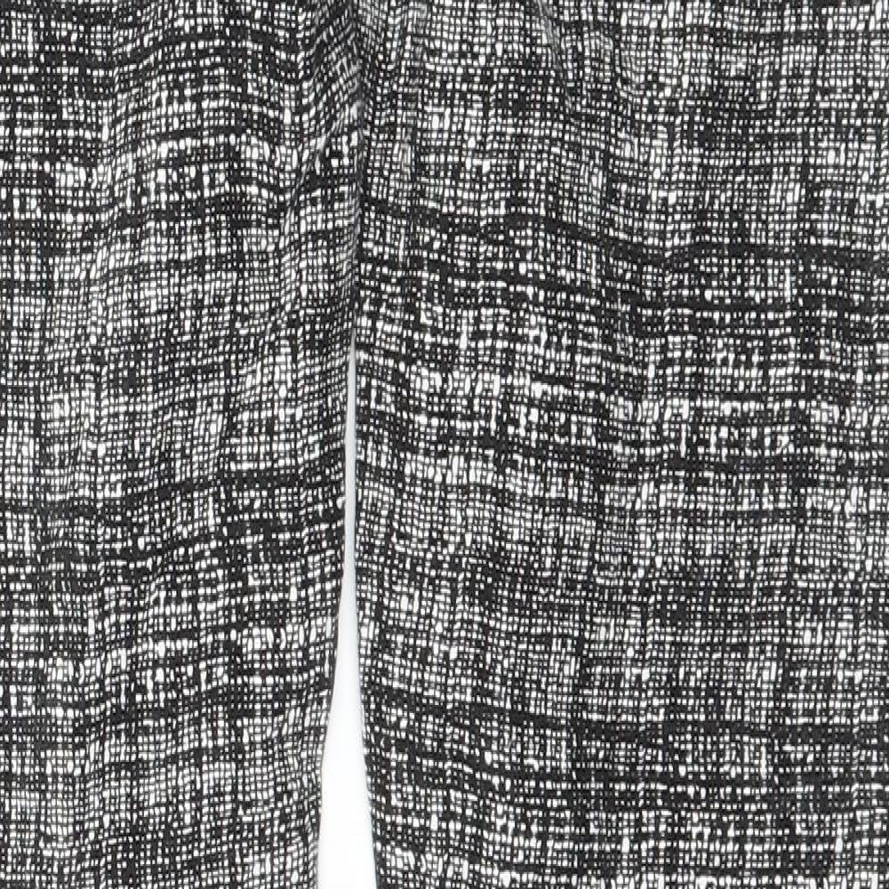 Golddigga Womens Black Geometric Jegging Trousers Size 10 L27 in