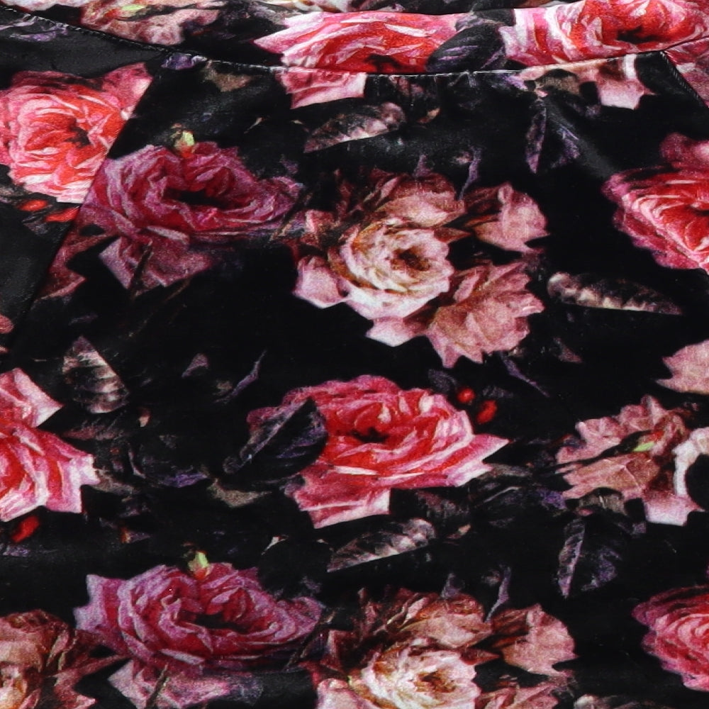 Womens UK Size 8 River Island Flare Velour Skirt