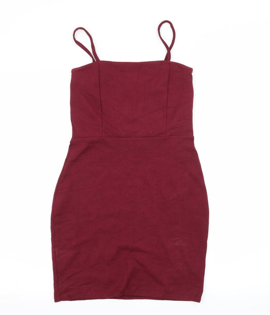 Boohoo Womens Purple Bodycon Size 10
