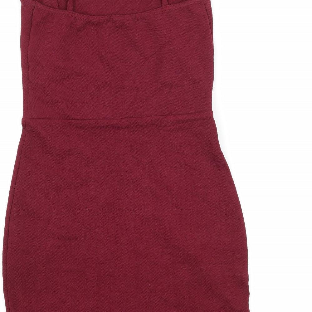 Boohoo Womens Purple Bodycon Size 10