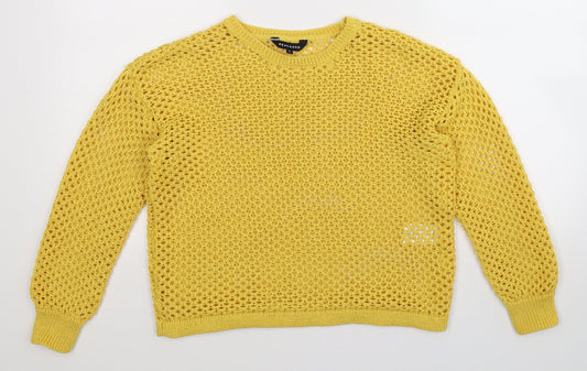 Peacocks Womens Yellow Knit Pullover Jumper Size S