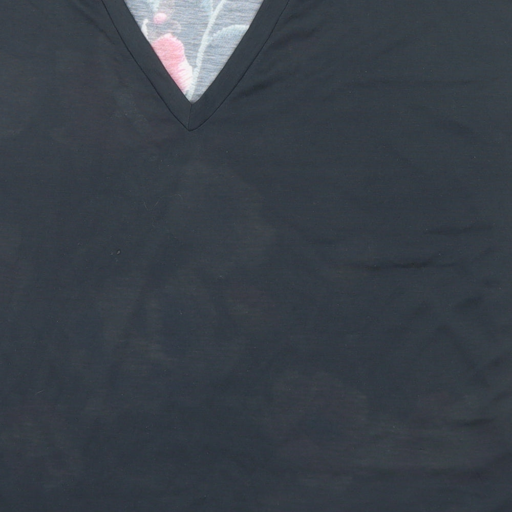 Nutmeg Womens Multicoloured Floral Basic T-Shirt Size 8