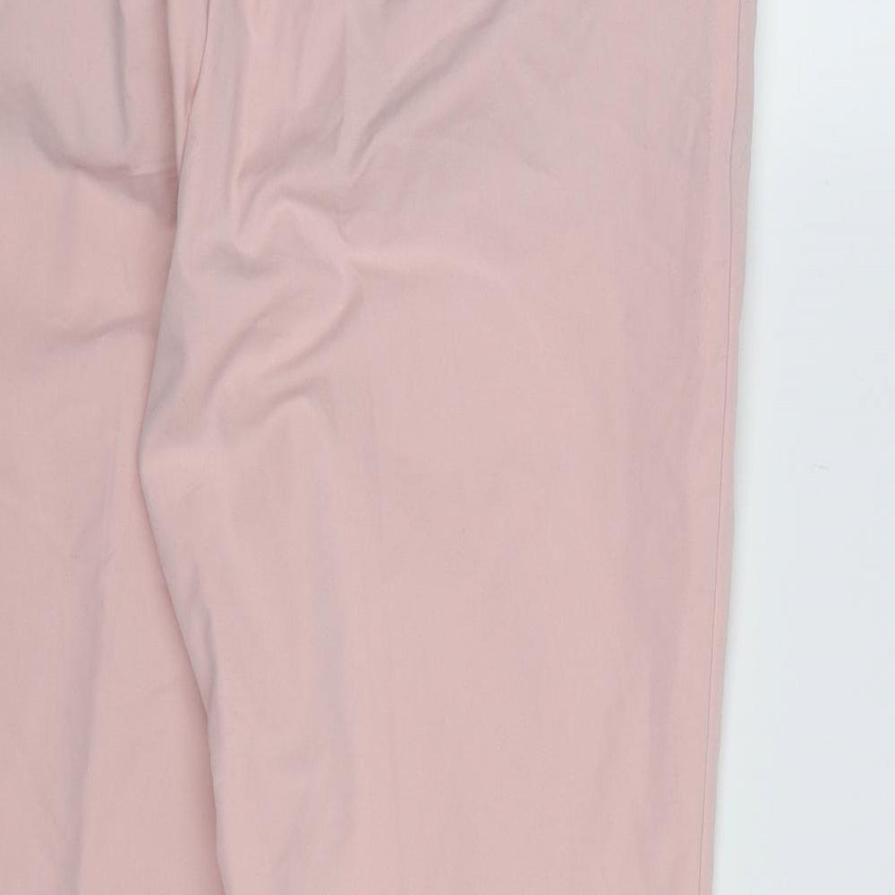 Womens UK Size 14 Marks and Spencer Regular Fit Pink Trousers