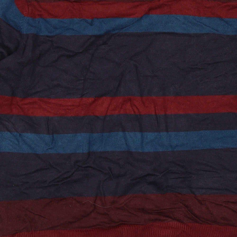 Cedar Wood State Mens Multicoloured Striped Knit Pullover Jumper Size S