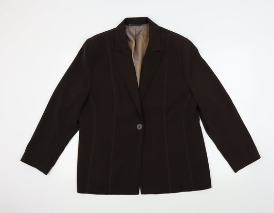 Womens UK Size 18 BHS Regular Brown Suit Jacket