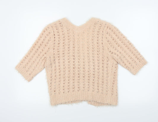 Anthology Womens Pink Cardigan Jumper Size 12 - Open front