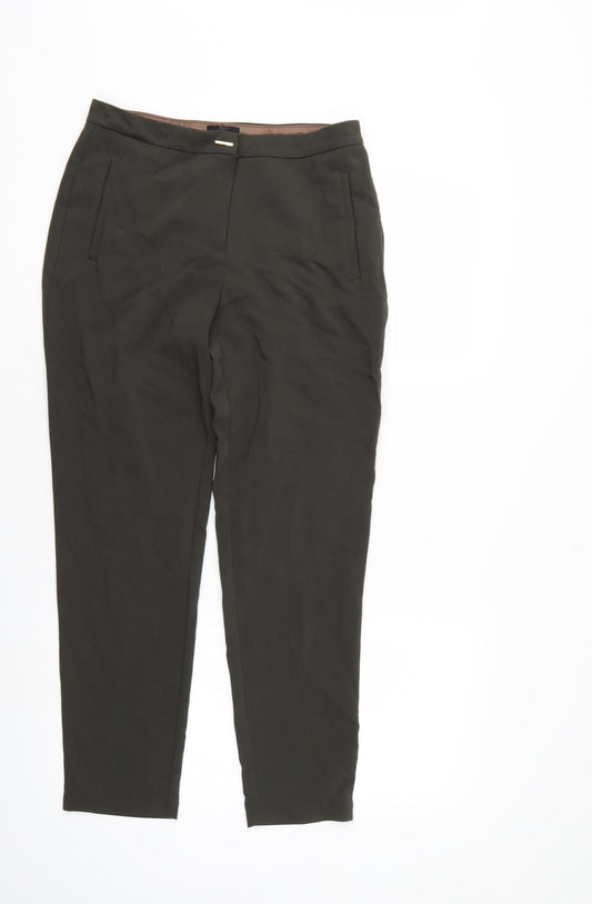 Womens UK Size 8 F&F Regular Fit Green Trousers