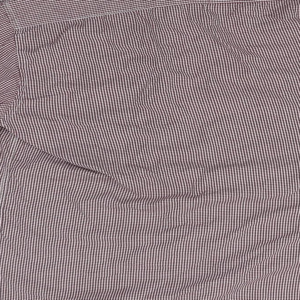 Primark Mens Red Check Button-Up Size 16.5 - Gingham