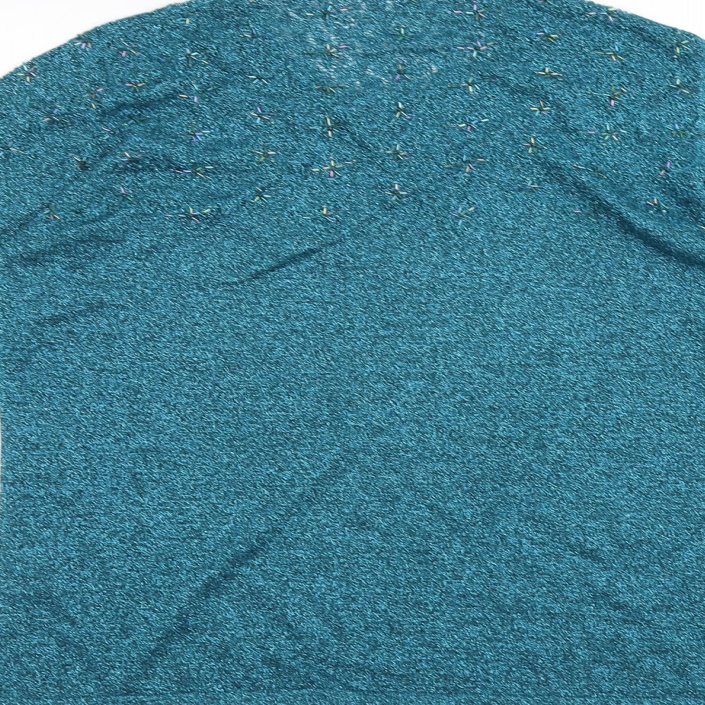 Womens UK Size 12 Preworn Blue Basic T-Shirt