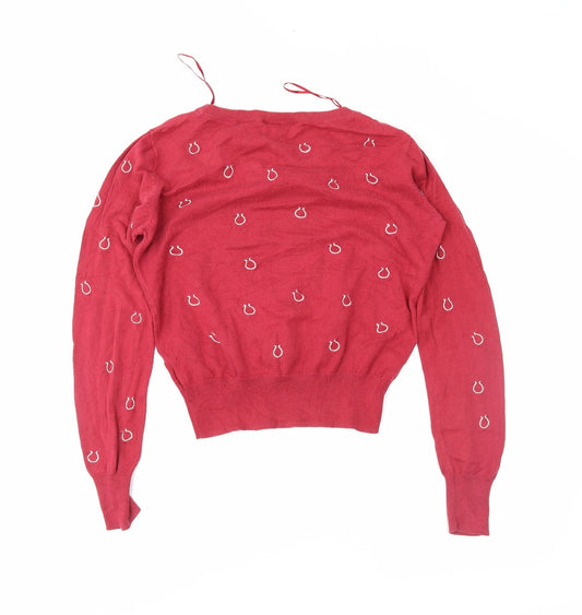 newlook Womens Red Pullover Jumper Size 14