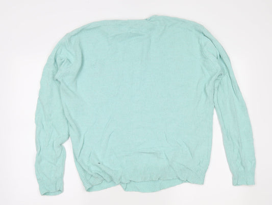 akal Womens Green Pullover Jumper Size L