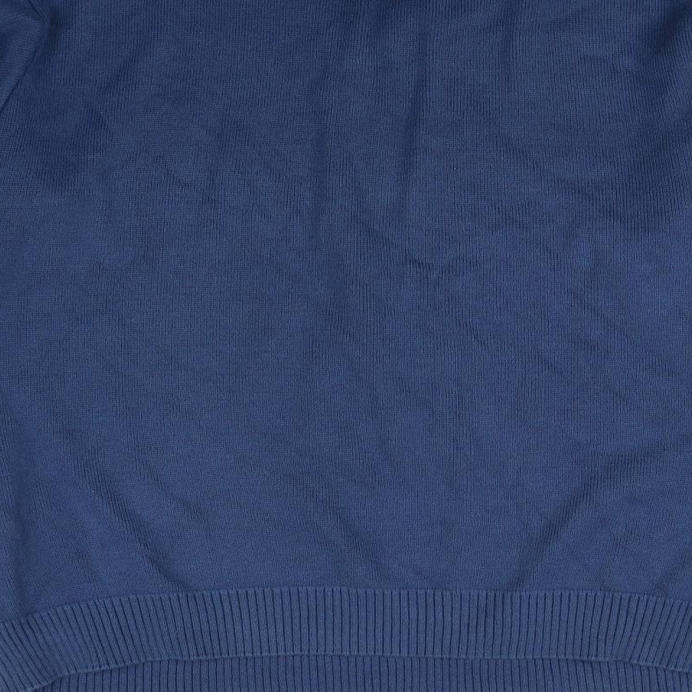 EWM Mens Blue Plaid Pullover Jumper Size M