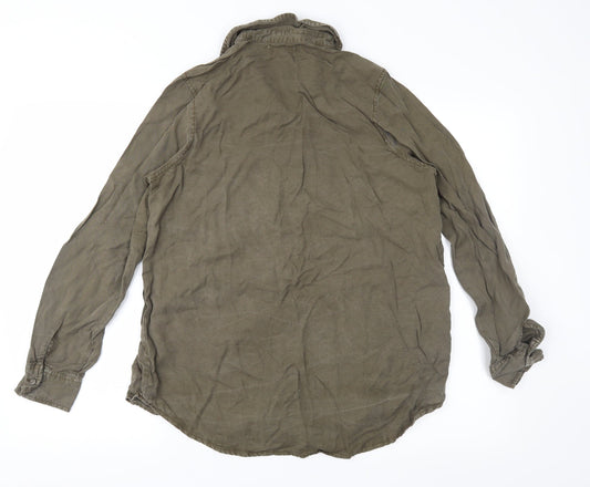 Papaya Womens Green Basic Blouse Size 10