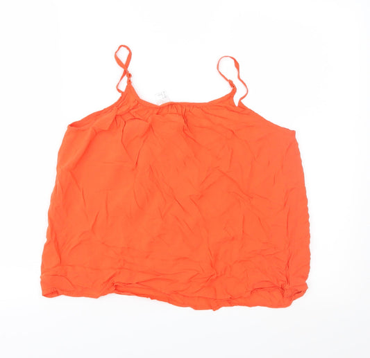 Divided Womens Orange Camisole Blouse Size 8