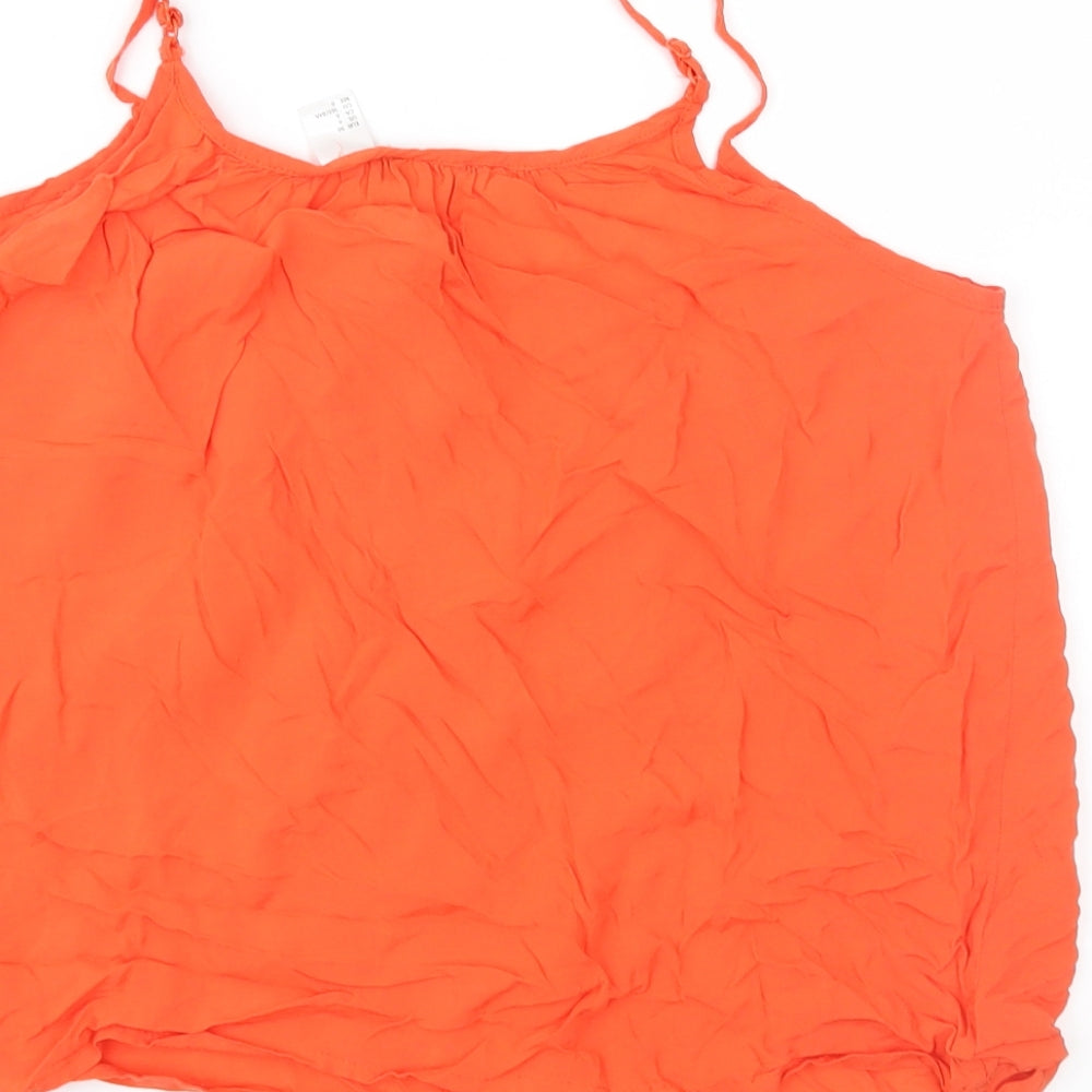 Divided Womens Orange Camisole Blouse Size 8