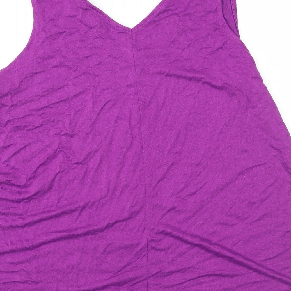 George Womens Purple Jersey Basic Tank Size 8