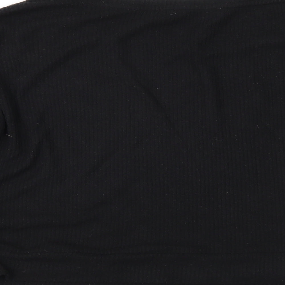 New Look Womens Black Geometric Knit Pullover Jumper Size 8