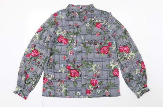 Womens UK Size S Jeuvre Multicoloured Basic Blouse