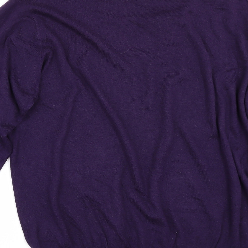 Marks and Spencer Mens Purple Pullover Jumper