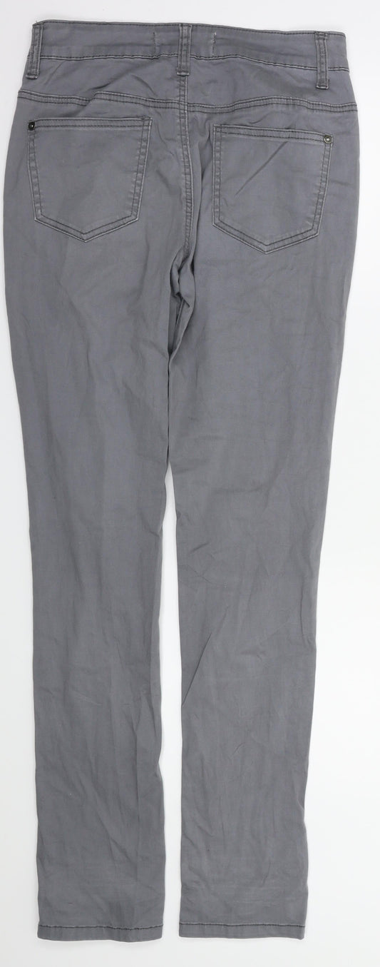 Womens UK Size 10 Preworn Regular Fit Skinny Grey Jeans