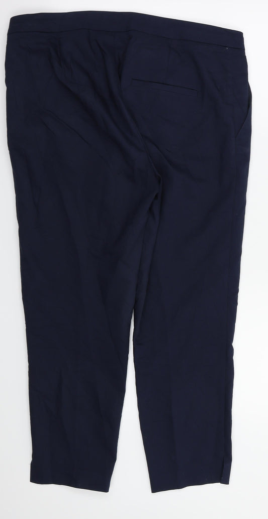 Womens UK Size 12 H&M Regular Fit Blue Trousers
