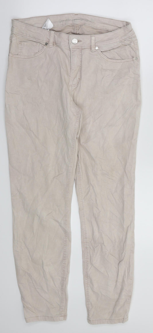 Womens UK Size 12 Bonita Relaxed Fit Straight Pink Jeans