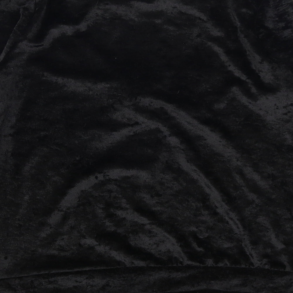 Papaya Womens Black Velour Jacket Size 10