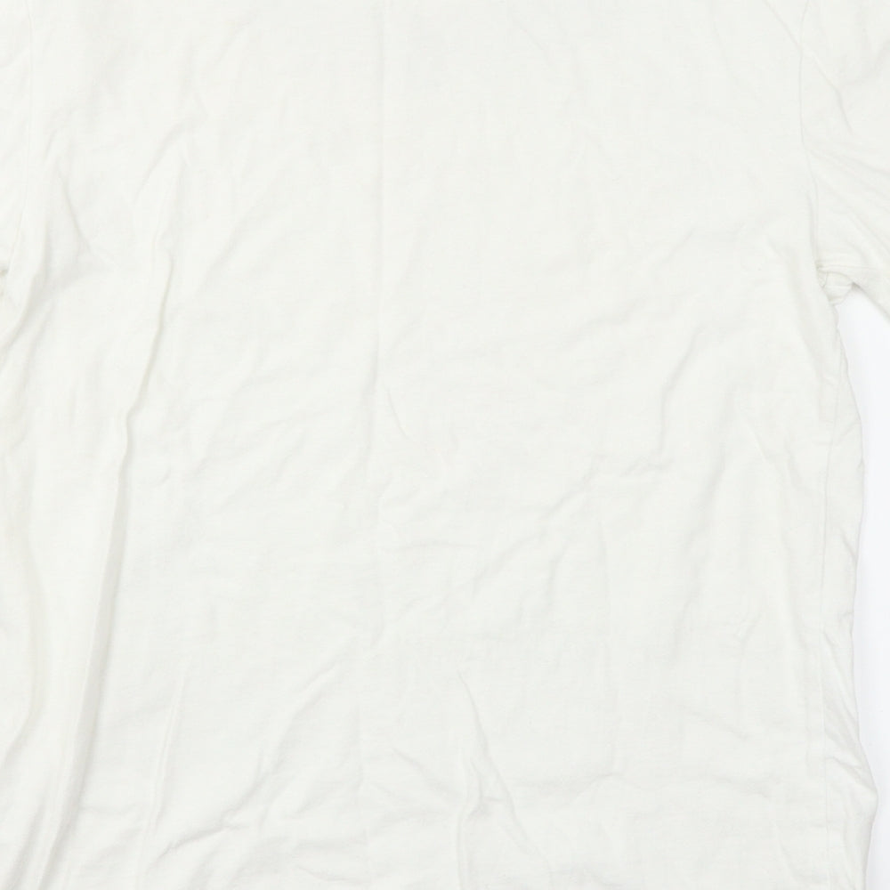 Amber Womens White Basic T-Shirt Size 12