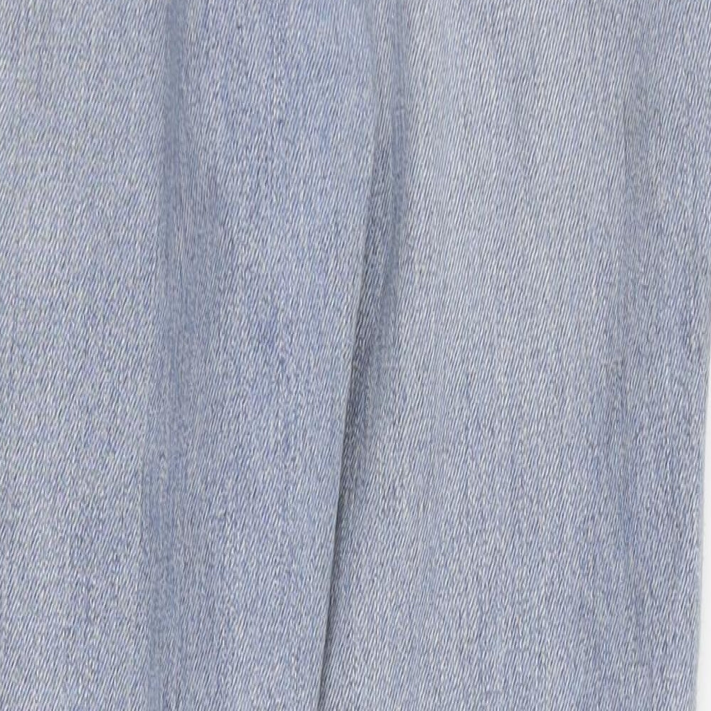 Topshop Womens Blue Straight Jeans Size 28 in L31 in - ripped jeans