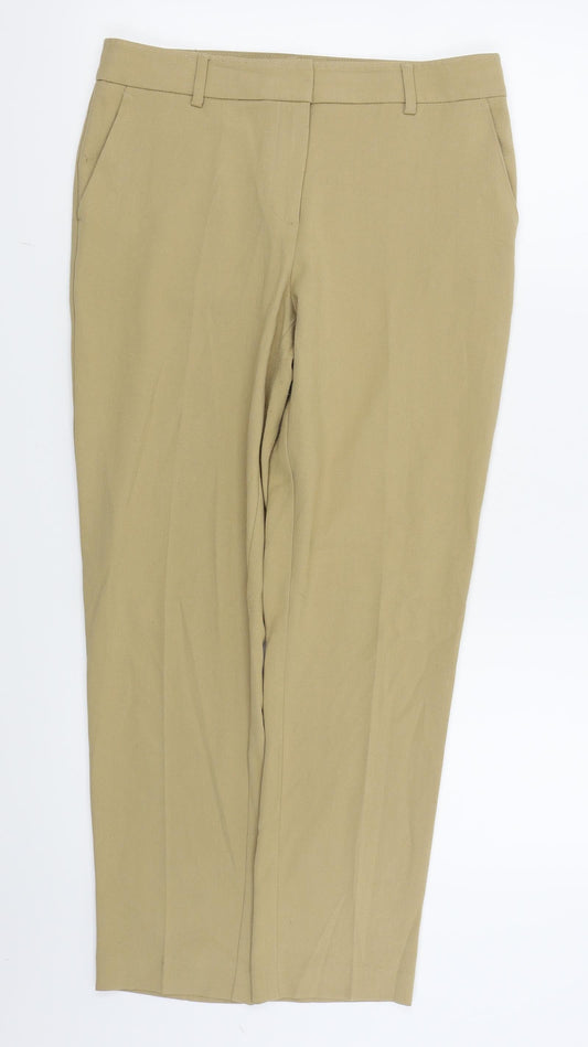 Womens UK Size 10 M&S Regular Fit Beige Trousers