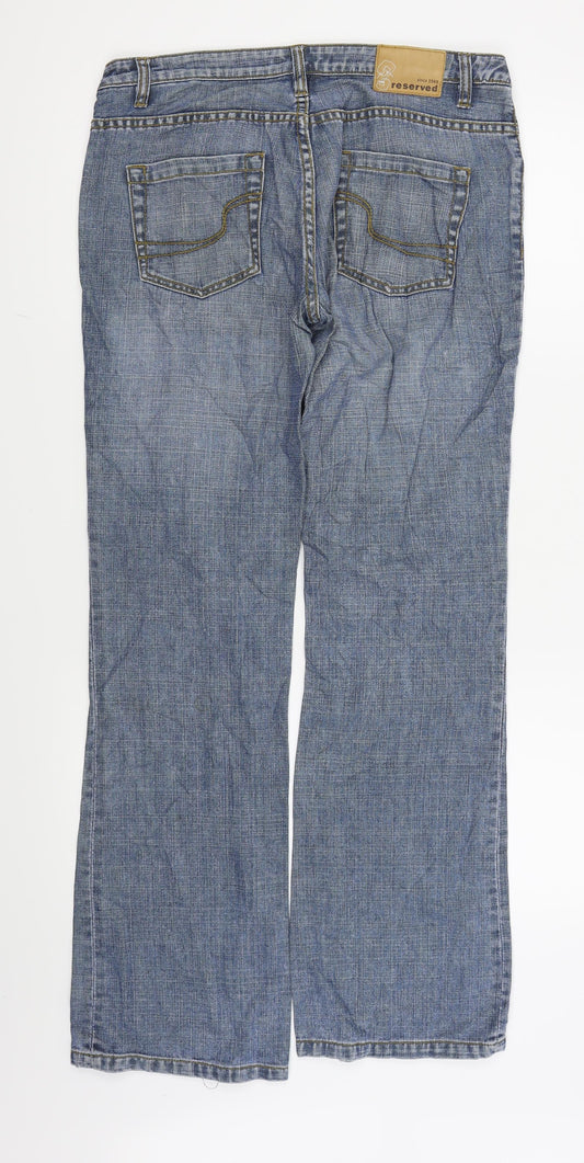 RESERVED Womens Blue Trousers Size 31 in L32 in