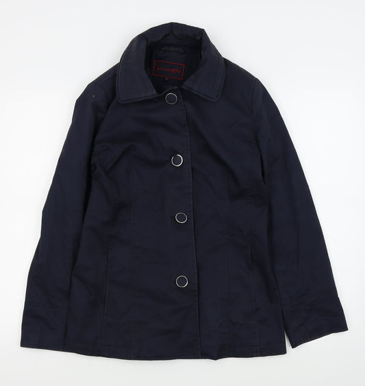 Womens UK Size 12 Per Una Blue Rain Coat