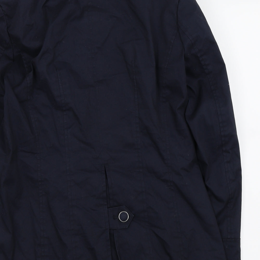 Womens UK Size 12 Per Una Blue Rain Coat