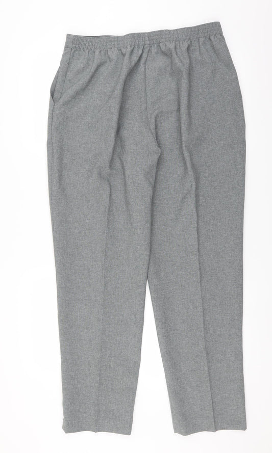 Womens UK Size 18 Preworn Regular Fit Grey Trousers