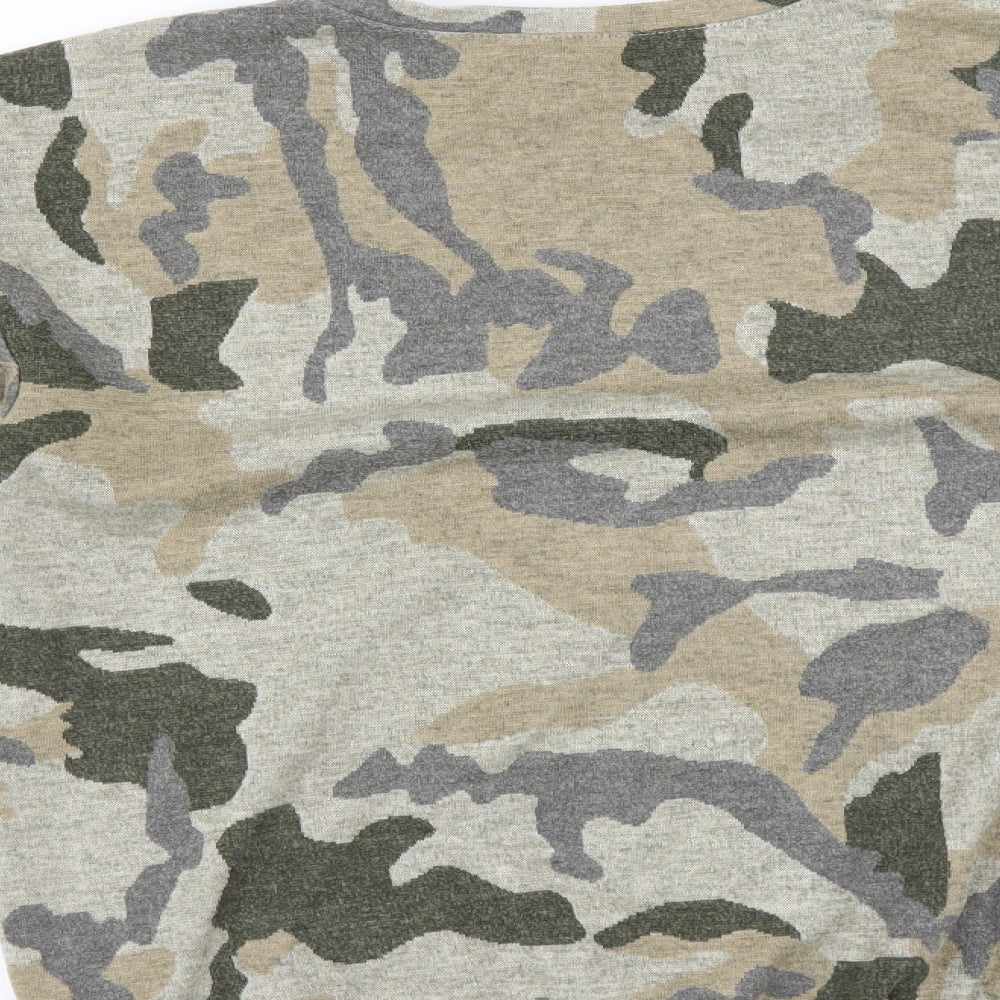 Select Mens Green Camouflage Pullover Sweatshirt Size S