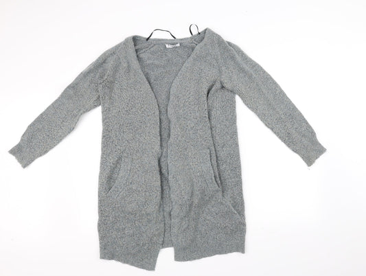 Pieces Womens Grey Cardigan Jumper Size L