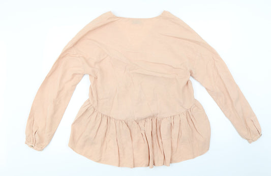 Zara Womens Pink Basic Blouse Size S