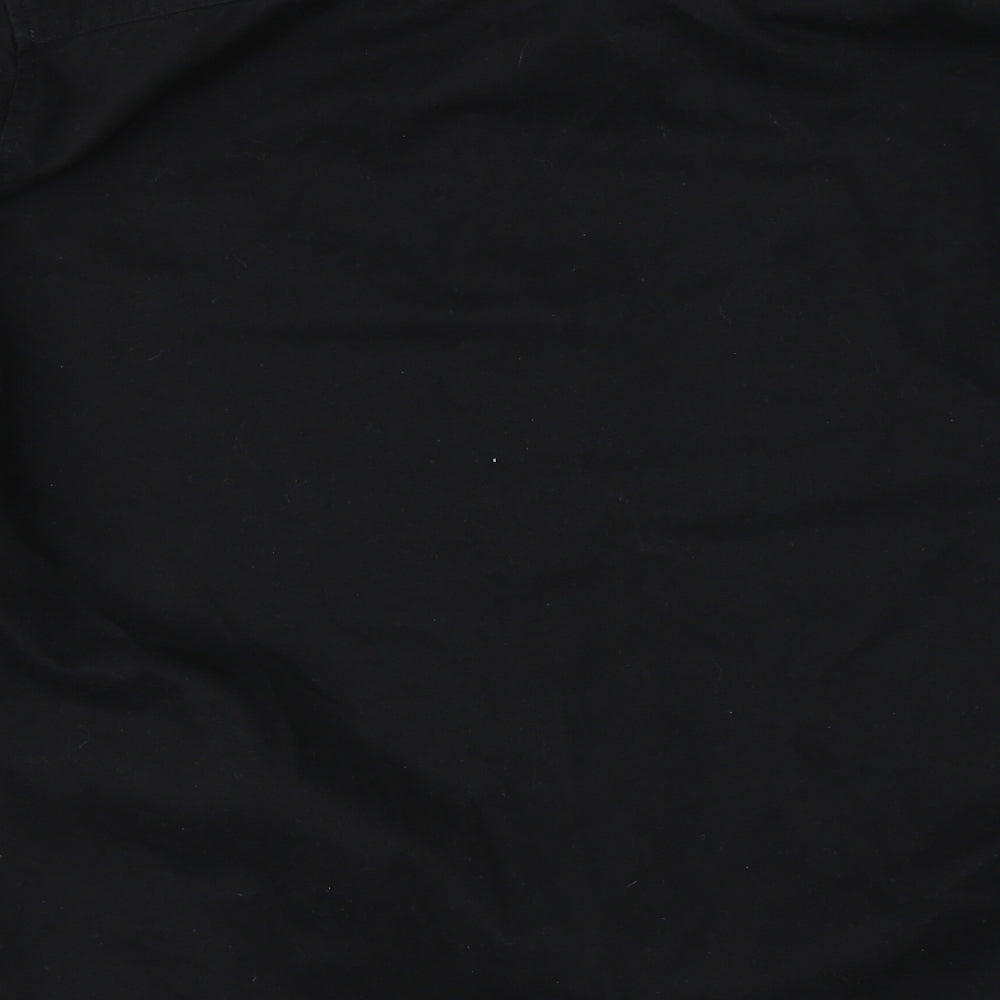 Authentic Casual Wear Mens Black Button-Up Size L