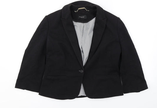 Womens UK Size 14 Autograph Regular Black Blazer