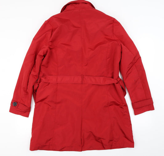 Damart Womens Red Jacket Coat Size 14