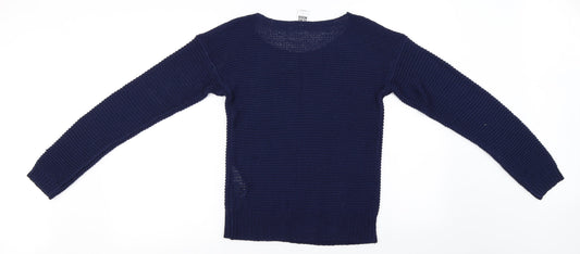 VERO MODA Womens Blue Pullover Jumper Size S