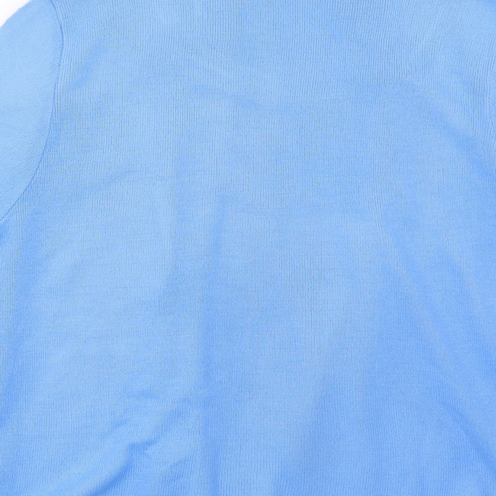 Pure & Natural Womens Blue Striped Knit Pullover Jumper Size M