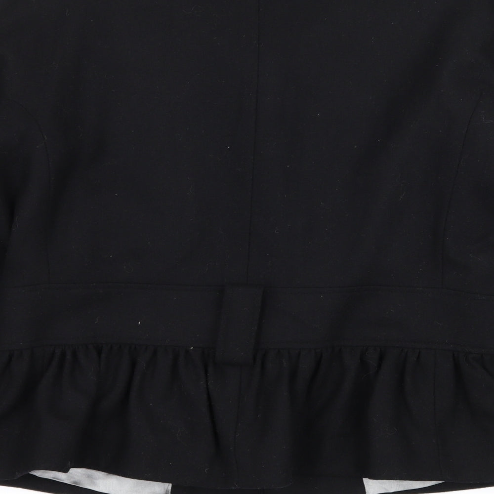 Womens UK Size 12 Miss Selfridge Black Pea Coat