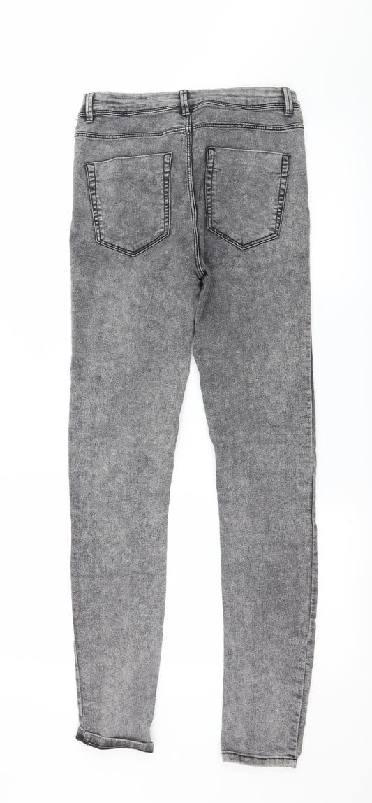 Zara Womens Grey Denim Skinny Jeans Size 8 L29 in