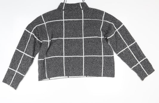 Atmosphere Womens Grey Check Pullover Jumper Size L